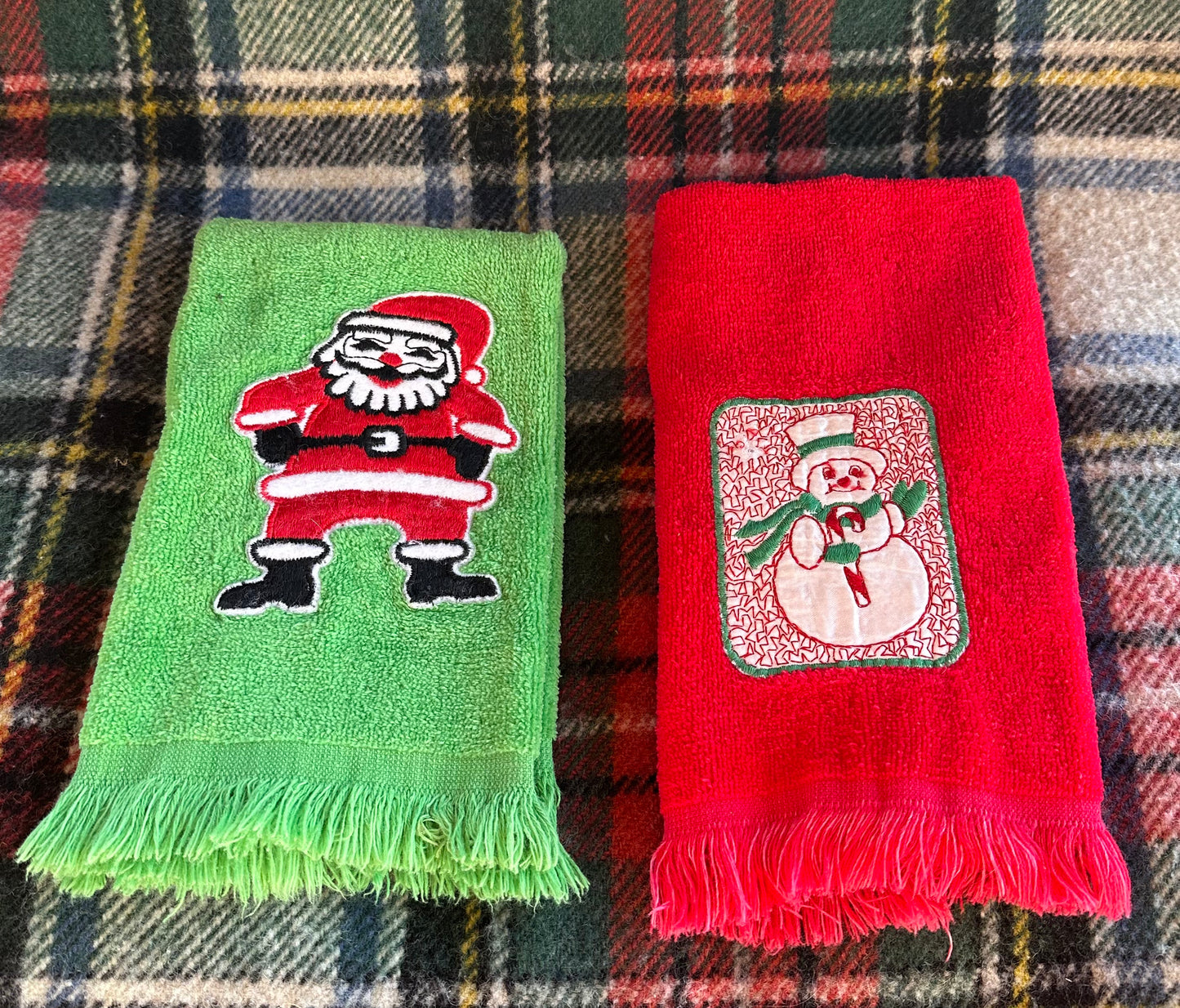 Vintage Christmas Hand Towels