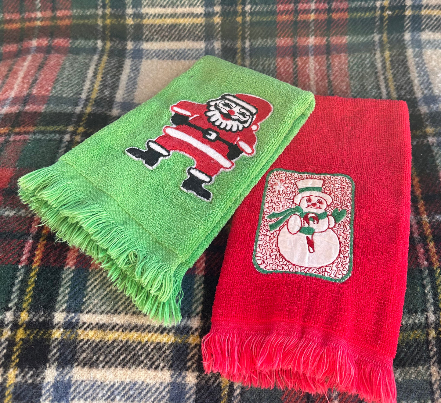 Vintage Christmas Hand Towels